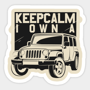 Jeep Keep Calm Sticker